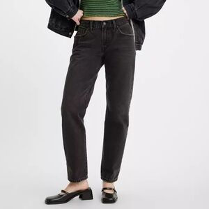 Levi's Middy Straight Mid Rise Jeans - Black Size 27